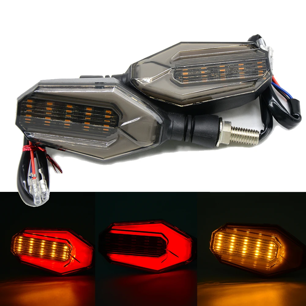 

Motorcycle Turn Signals Light Motorbilk Blinker Flashing Moto Indicator Bendable Tail Signal LED Amber Lamp Left Right ignals