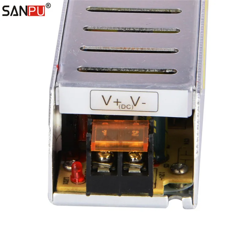 SANPU DC 12 V 60 W Питание 5A 110 220 AC/DC Мощность Фул трансформатор 12 вольт IP20 Алюминий светодиодный драйвер 12VDC закрытый тип ленты