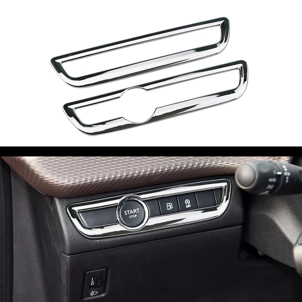 Ключ для запуска брелока наклейка s Trank ручка панель отделка Подходит для peugeot 2008- LHD аксессуары наклейка