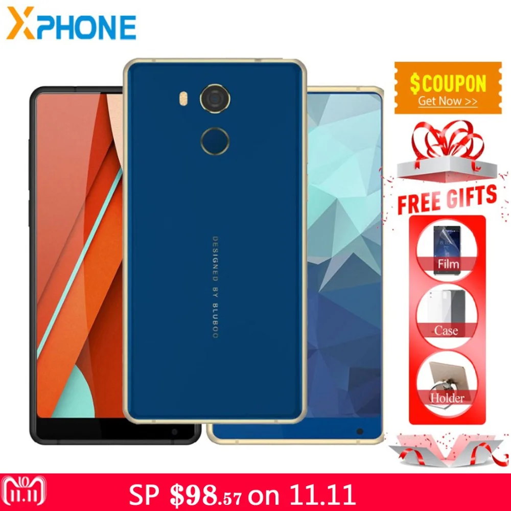 Bluboo D5 Pro смартфон с четырёхъядерным процессором MTK6737 ОЗУ 3 ГБ ПЗУ 32 2700 мАч Android 7