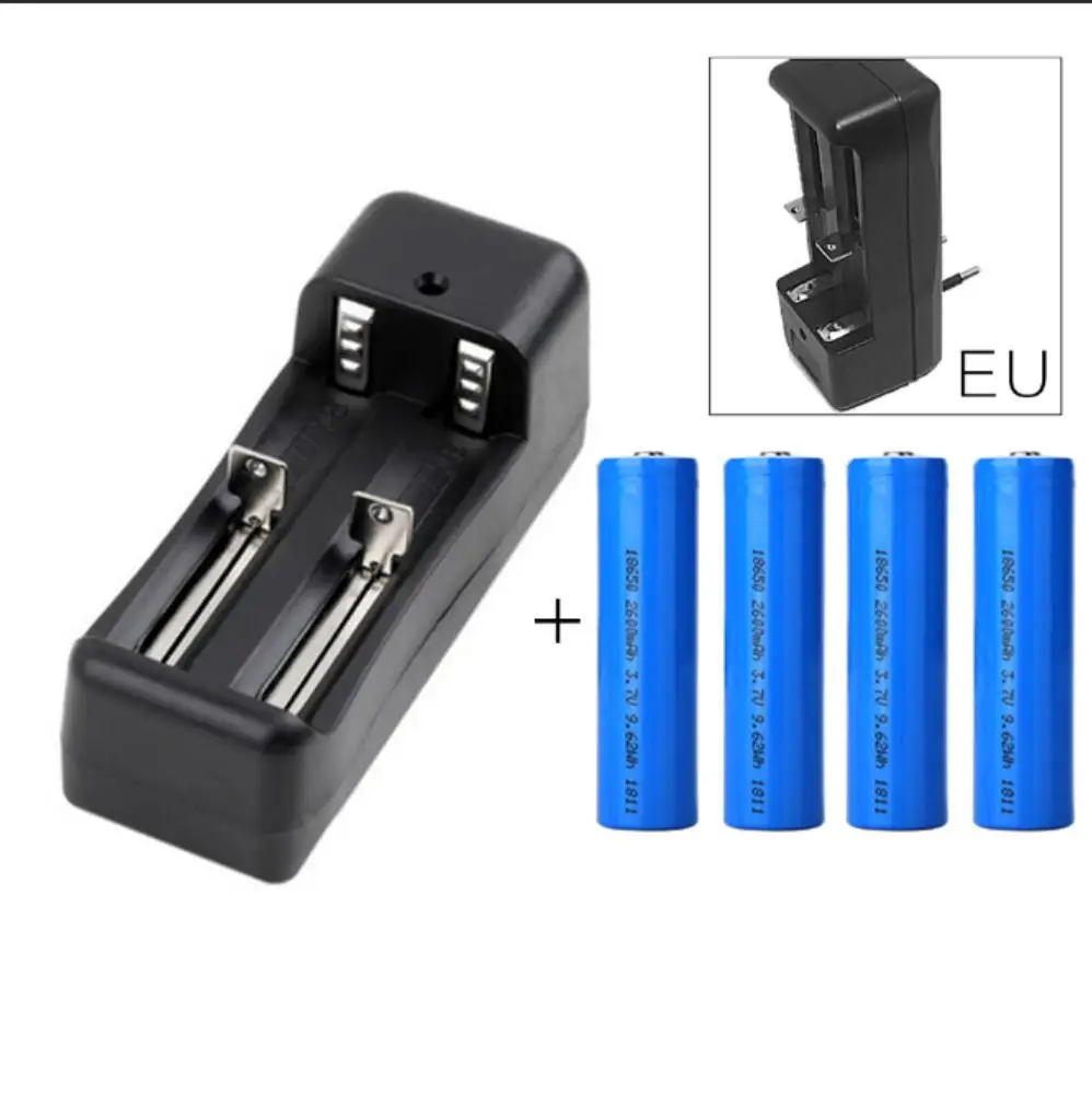 EU Plug Option 3 Дверной звонок 18650 батарея 2600 мАч домофон батарея с двойным зарядным устройством для eken Wifi дверной звонок Anytek doobell для электронной сигареты батарея - Цвет: EU Plug Option 3