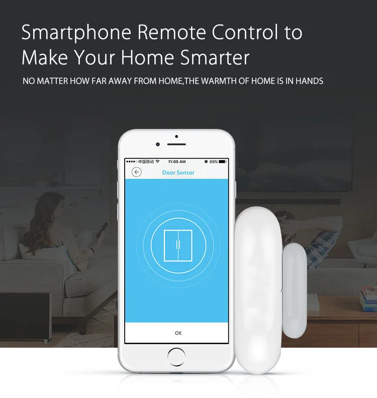 YobangSecurity приложение Remote Управление Wi-Fi двери, окна Сенсор детектор дверной контакт обнаружить дверь закрыть Open, APP уведомления оповещения
