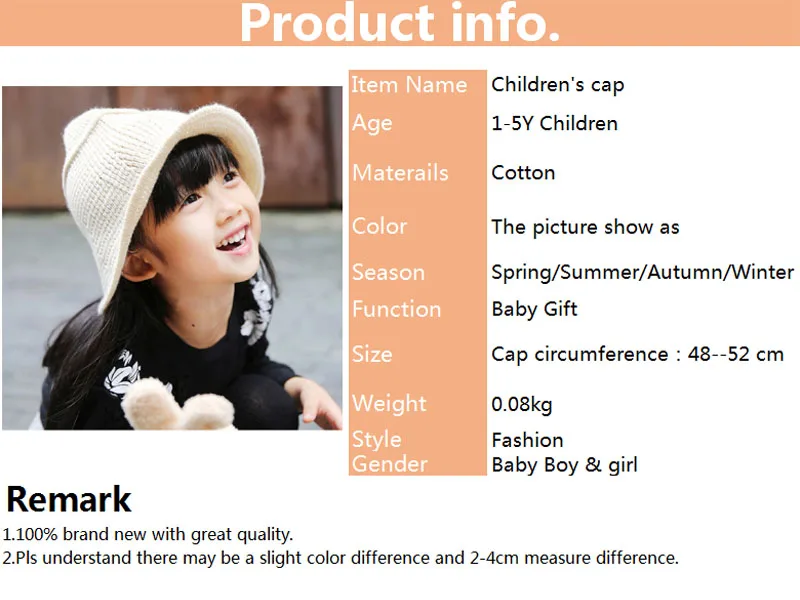 Fahion Hats for Girls Winter Knitted Children's Large Flower Shape Wool Cap Baby Girl Clothing Accessories 1-5 Y | Детская одежда и