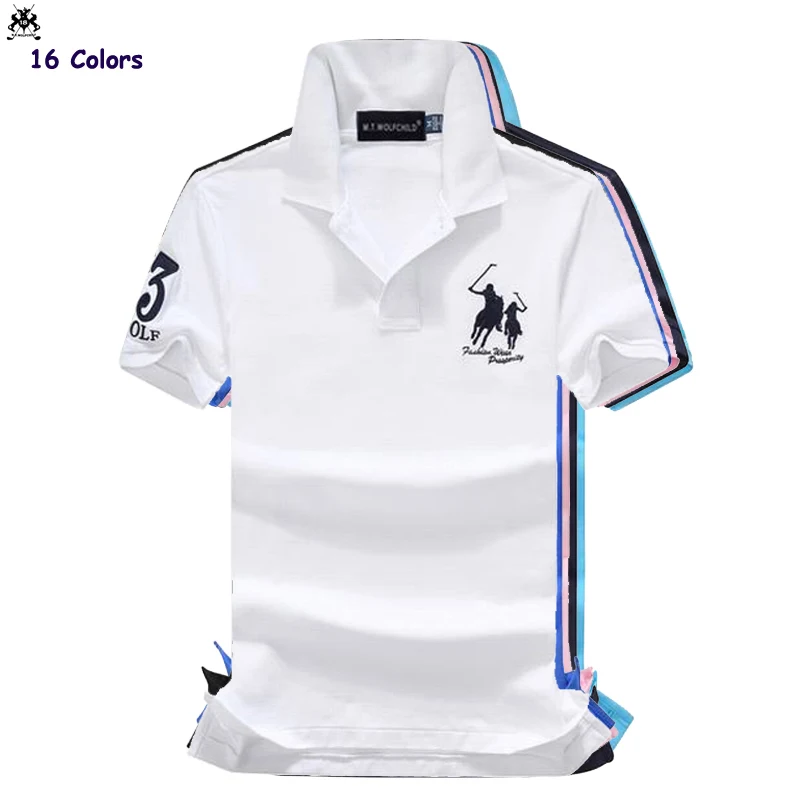 16 цветов летние модные мужские рубашки поло с коротким рукавом повседневные