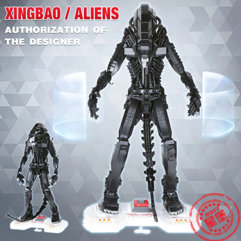XingBao 04001 Подлинная серия фильмов 2020 шт. робот чужой Набор обучающих строительных