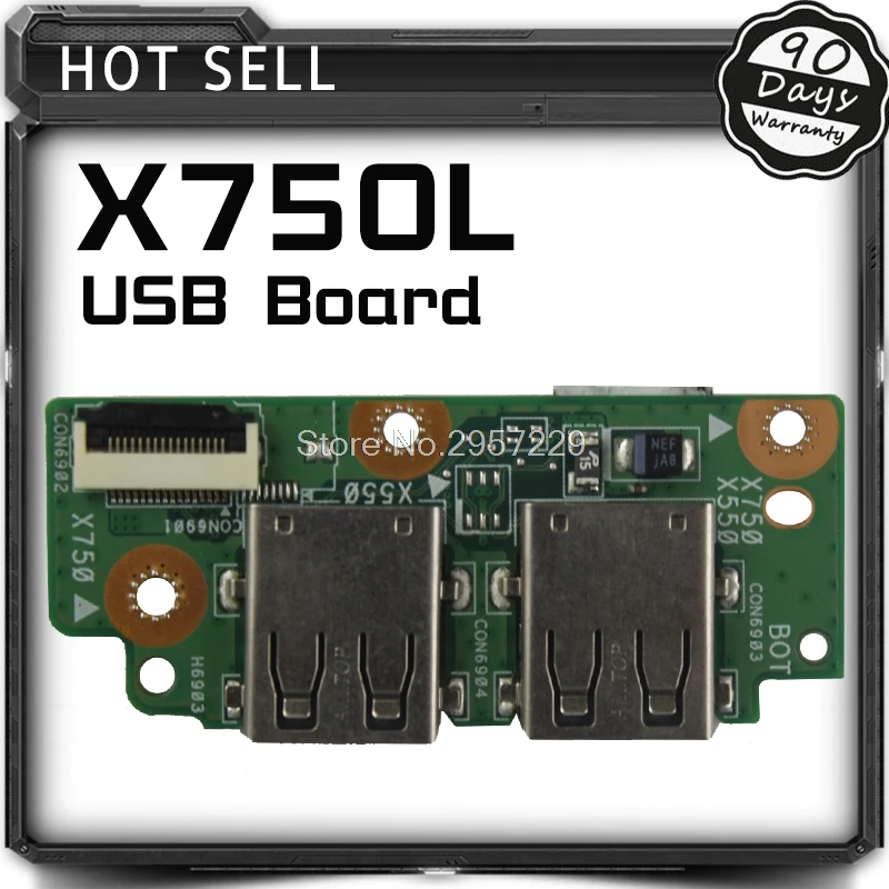 Для For Asus X750L X750LN X750LA X750LB X750JB X750JA ноутбук аудио USB IO Плата интерфейса плата