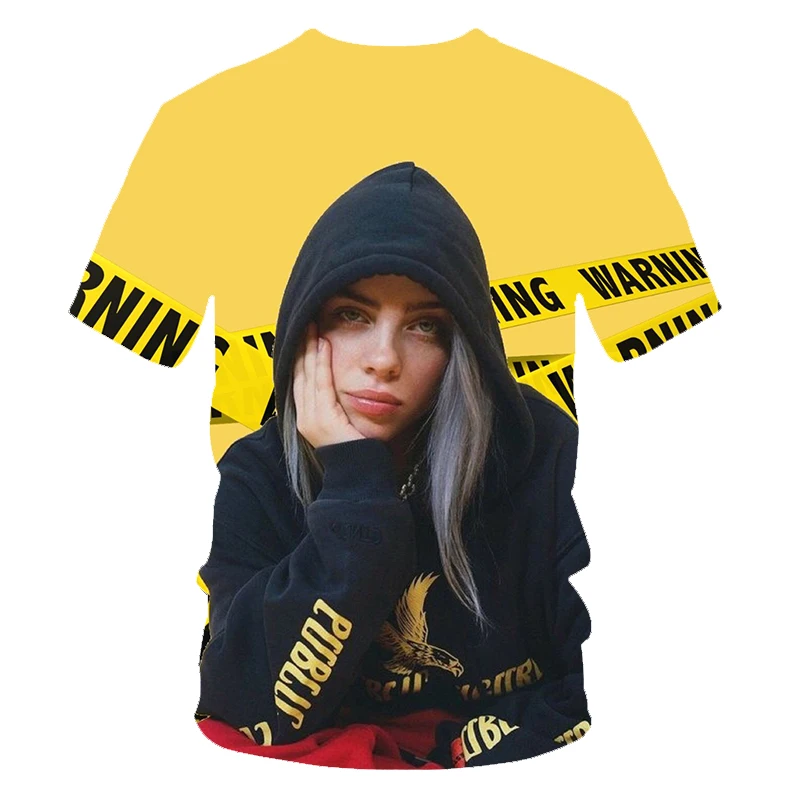Лидер продаж, футболка с принтом Billie Eilish, Мужская/wo, Songstress, 3D, хип-хоп футболка, повседневная, уличный стиль, одежда, шесть футов под топы