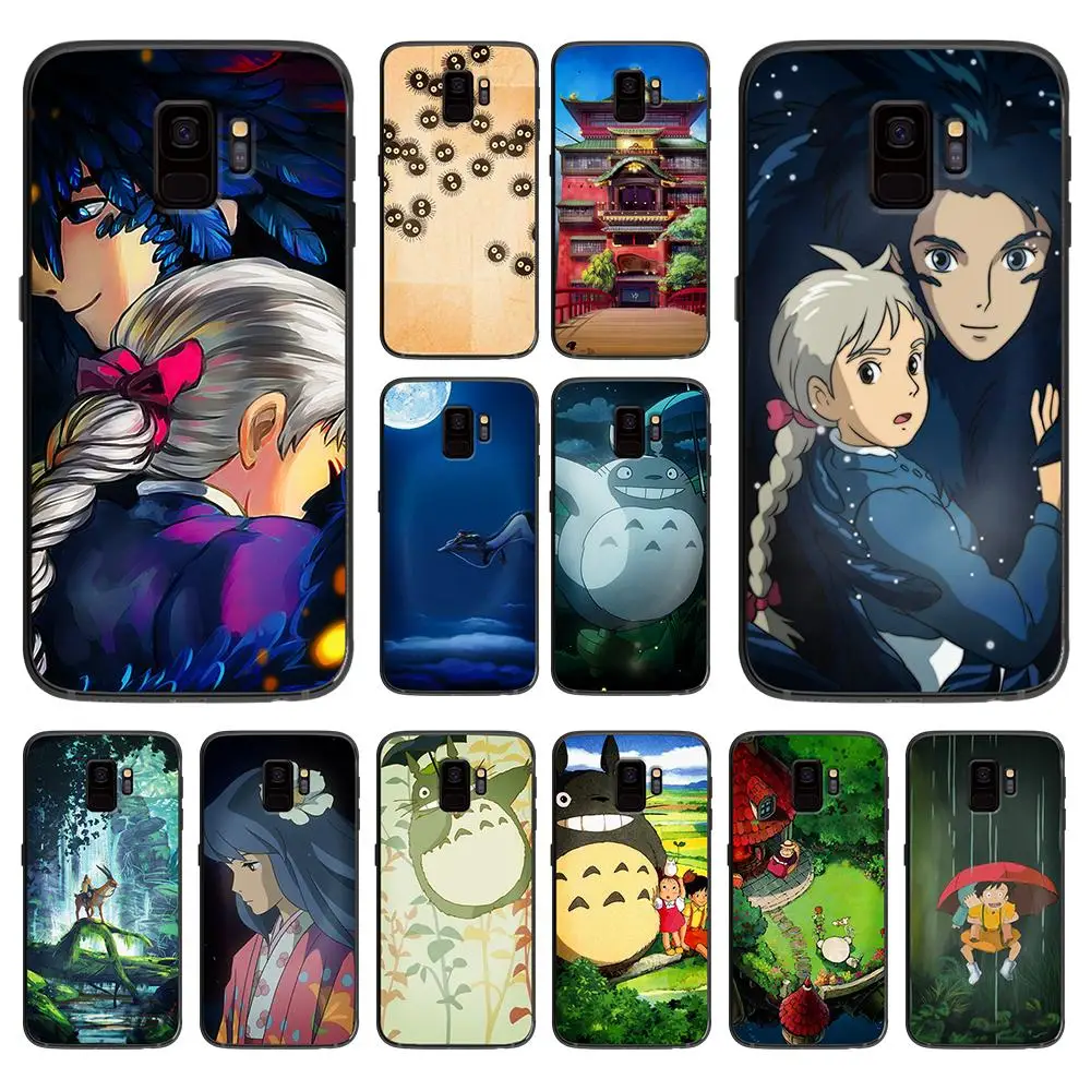 Hayao miyazaki движется Замок Мягкий чехол для телефона Samsung Galaxy S6 S7 S8 S9 S10e Plus Note 8 9