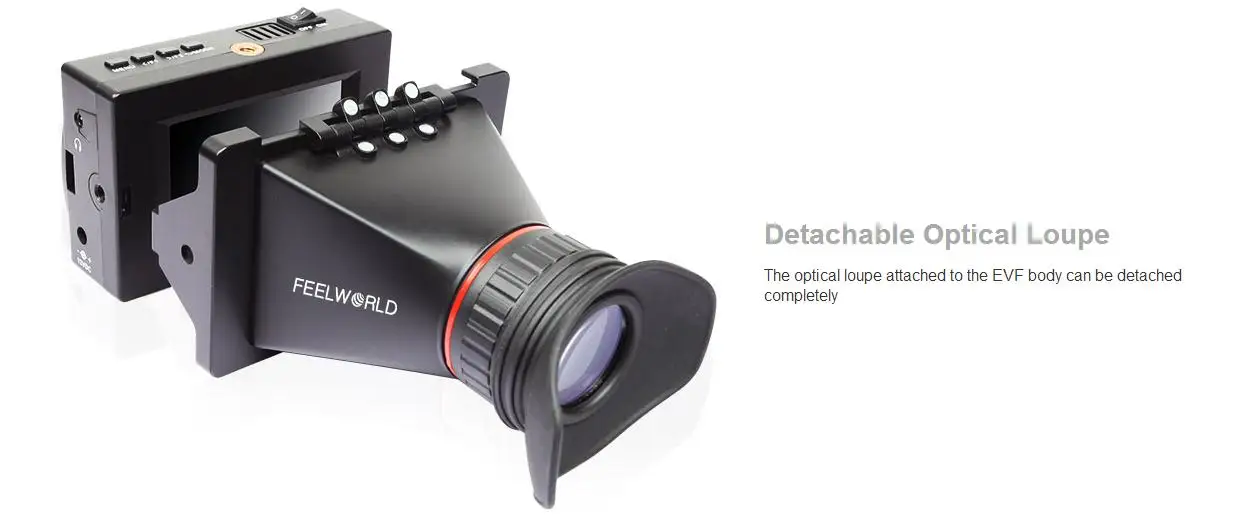 FEELWORLD S-350 3," ЖК-экран 2.5X увеличение SDI электронный видоискатель для DSLR камеры видео BMPCC BMPC BMCC GH4 FS7 A7S