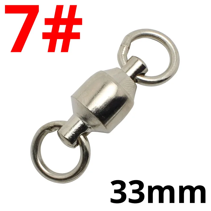 Size 7 10 шт. сверхмощный шарикоподшипник баррель рыболовный роликовый поворотный разъем из нержавеющей стали твердое кольцо Размер 0-8 рыболовные аксессуары - Цвет: Size 7