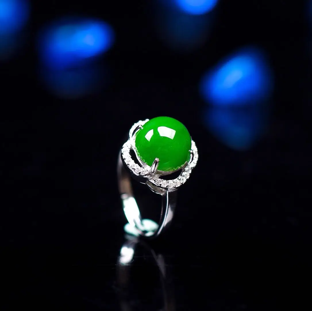 AndTianyu Jade 925 Чистое серебро женское живое нефритовое кольцо