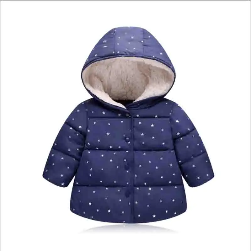 Детская зимняя куртка BibiCola с капюшоном и длинным рукавом ветрозащитная теплая