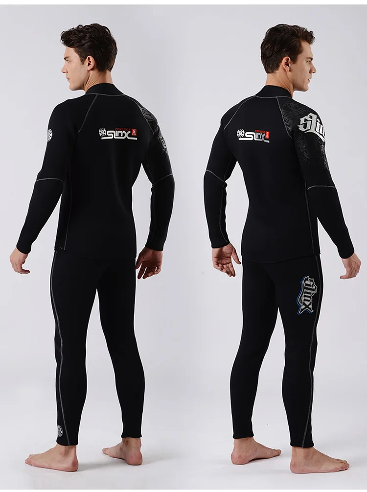 Slinx 5mm Neoprene Scuba Dive Clothing Snorkeling Jacket Wetsuit Top Coat High Elastic Spearfishing Kite Surf Windsurf Swimwear | Спорт и