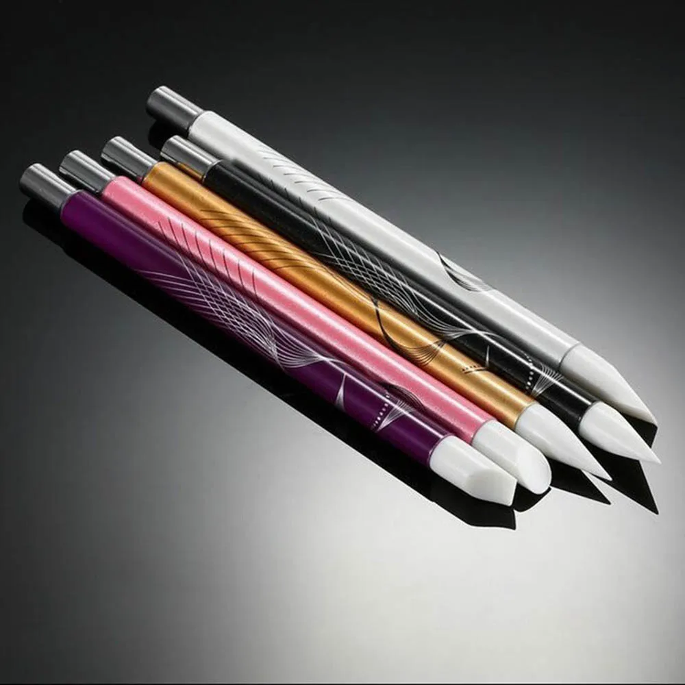 5Pcs Silicone Brush Sculpture Pen Carving Builder Painting Polish UV Gel Craft Nail Art Manicure Tool Set Beauty Accessories | Красота и