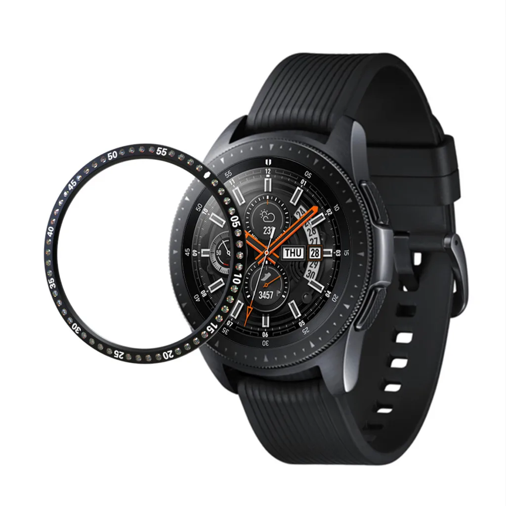 For Samsung Galaxy Watch 42/46MM Bezel Ring Adhesive Cover Anti Scratch Crystal Diamond Smart watch Wearable accessories#618