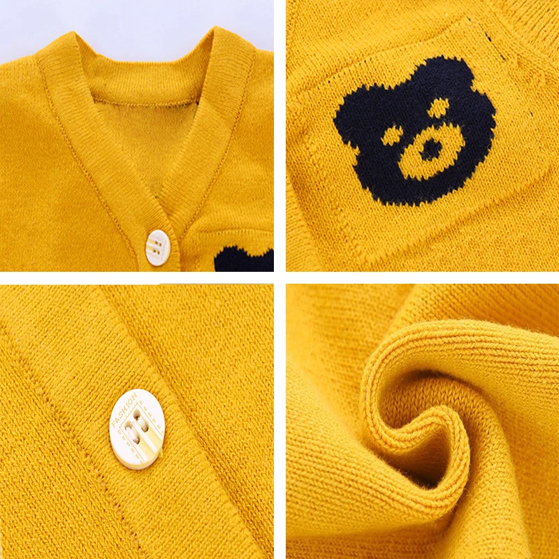 Вязаный свитер для маленьких мальчиков и девочек осенне зимний жилет пальто