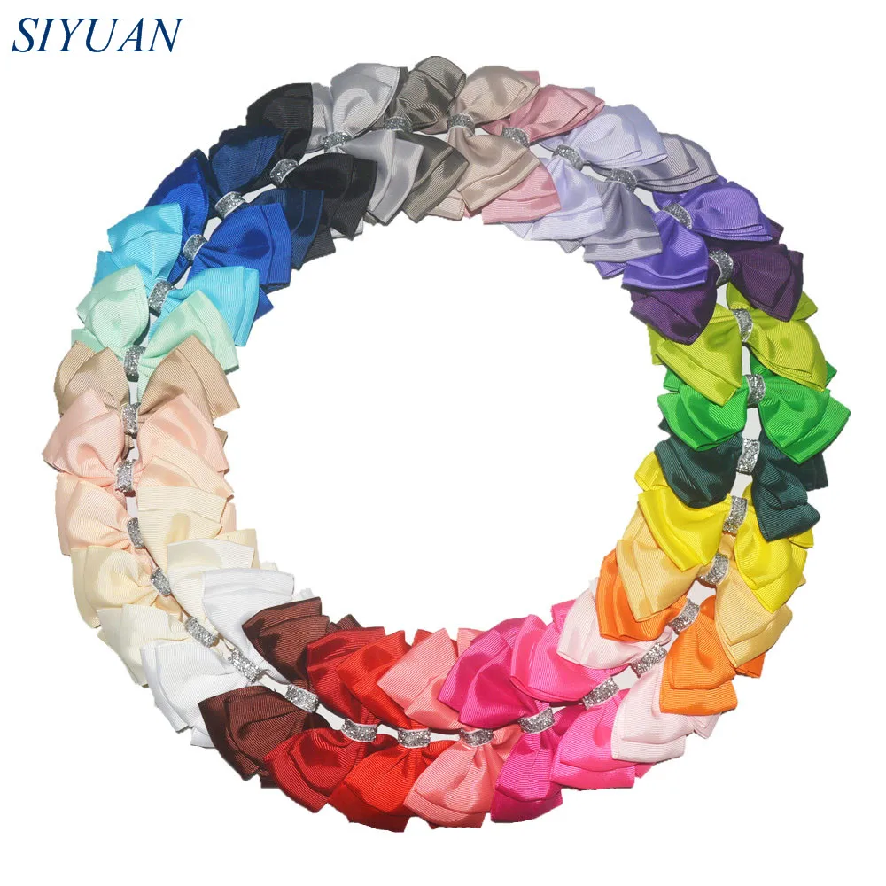 100 шт./лот 4 5*3 8 ''большой двойной Слои Grosgrain бант из ленточки DIY аксессуары для