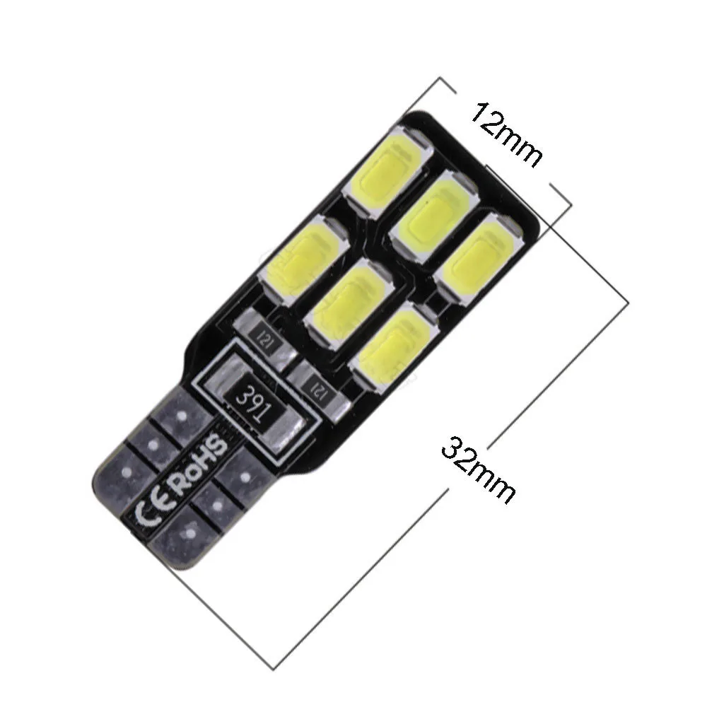 JYL стайлинга автомобилей авто светодиодный T10 Canbus 194 W5W 12 SMD 5630 Светодиодный 2 6 Вт
