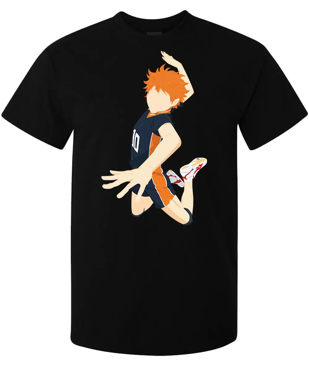 Haikyuu аниме Хината Мужская (женская в наличии) футболка черный топ | одежда