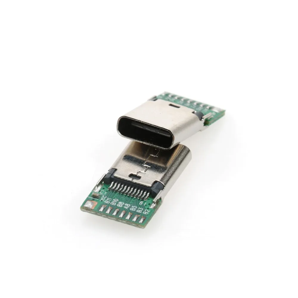 Юйси 1 шт. Micro USB 3,1 C Тип гнездовой разъем 24Pin с печатной платой тест мужской разъем для передачи данных