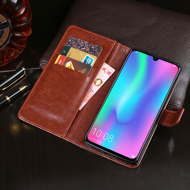Чехол для Huawei Honor 10 Lite кожаный чехол с магнитной застежкой 6 21 дюйма и узором Crazy Horse