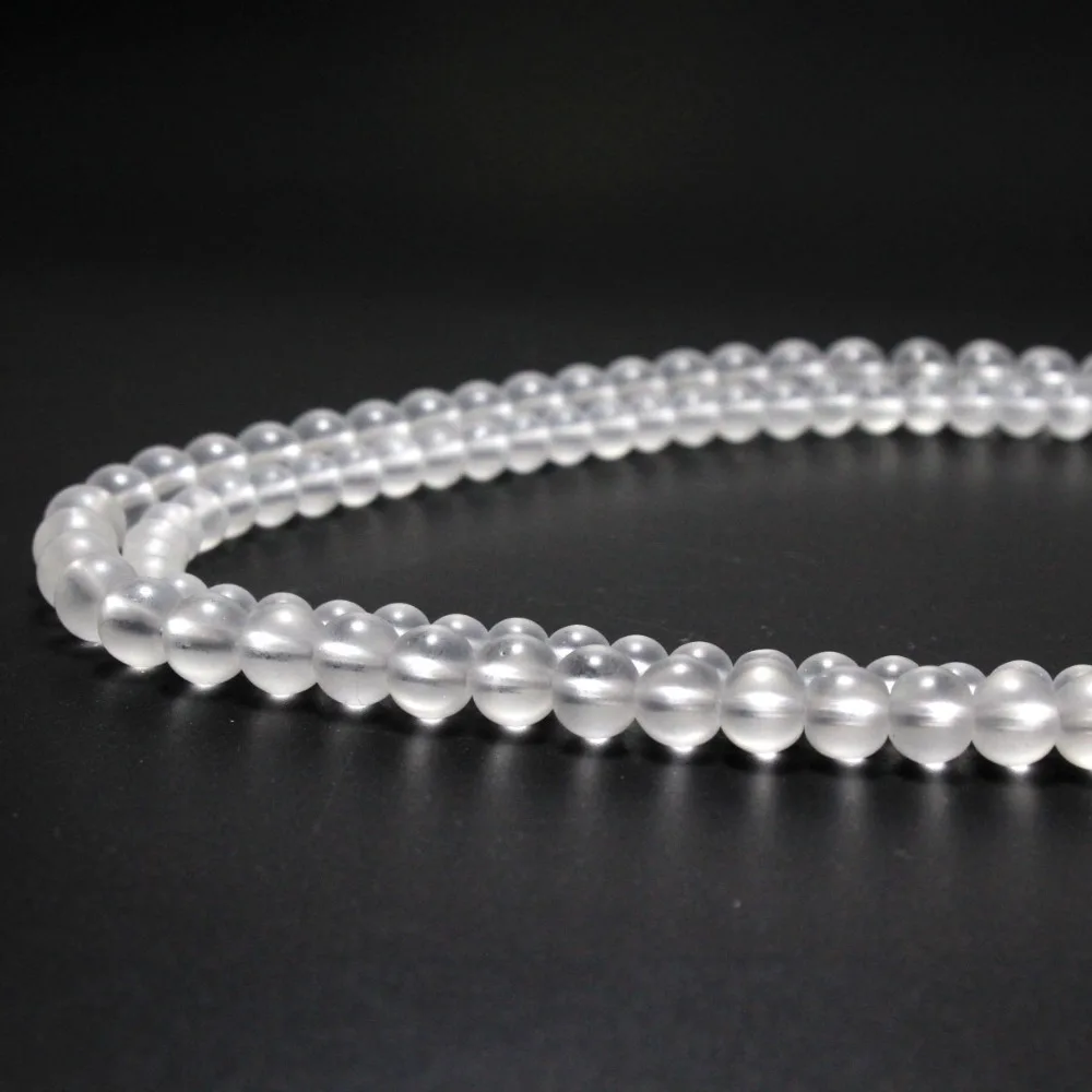 Оптовая продажа круглые незакрепленные блестящие бусины из белого хрустального