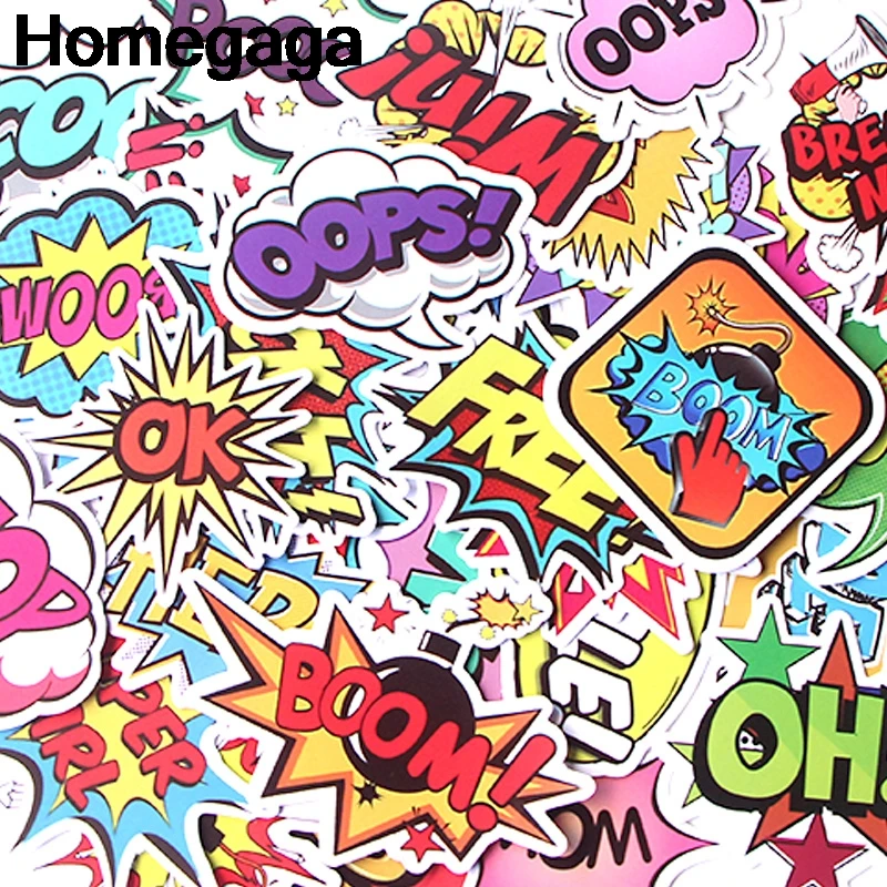 

Homegaga 40pcs Text Message letters Pvc Sticker For scrapbooking car Luggage Skateboard Phone Laptop Wall Guitar Stickers D2144