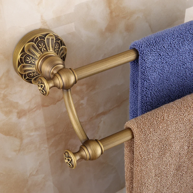 Держатель для полотенец с двойным стержнем настенный держатель в ванную комнату