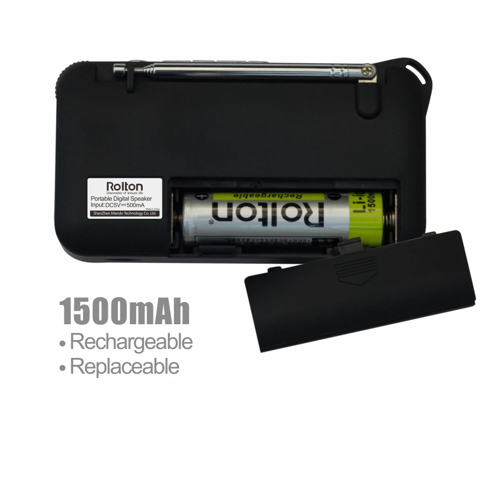 Original Rolton W405 18650 1500mAh Rechargeable Battery 10-15hours Playing Time | Электроника