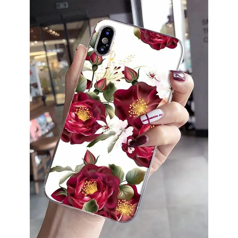 Babaite Роза цветочный узор DIY Роскошный Высокий протектор на конце чехол для iPhone 8 7 6