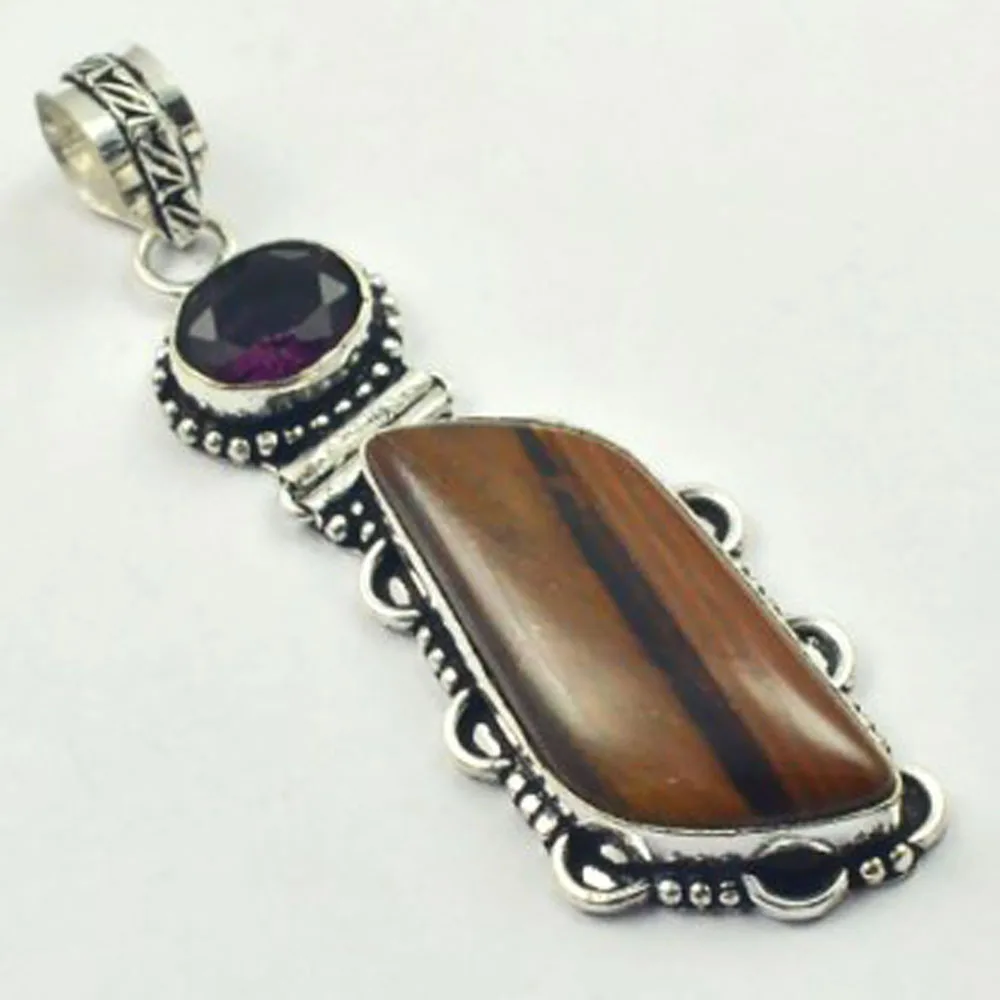 

Тигровый глаз и искусственное покрытие из меди, 80 мм, P4407