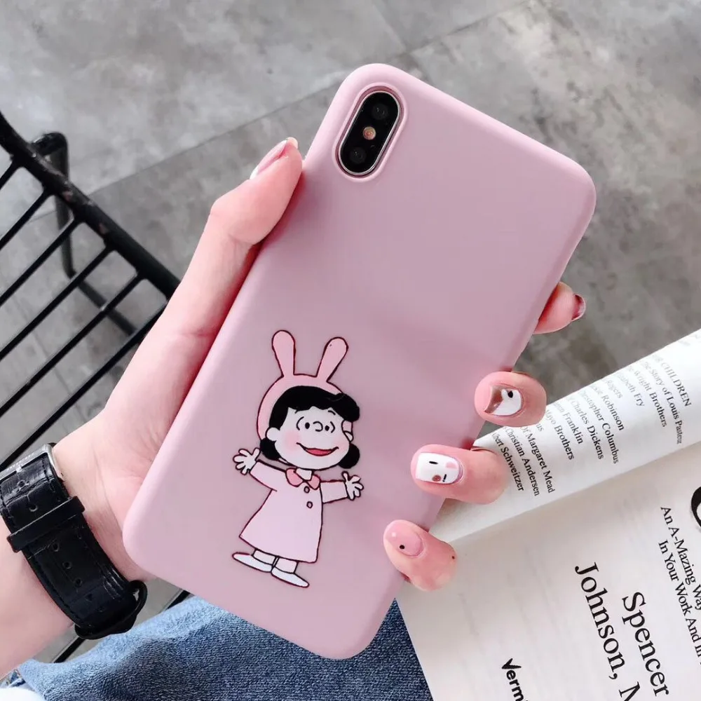 WOTP Cute Cartoon Couple Soft TPU Cases For iPhone X XS Max Fashion INS Phone Case Cover XR 6 6S 7 8 Plus Capa Coque |