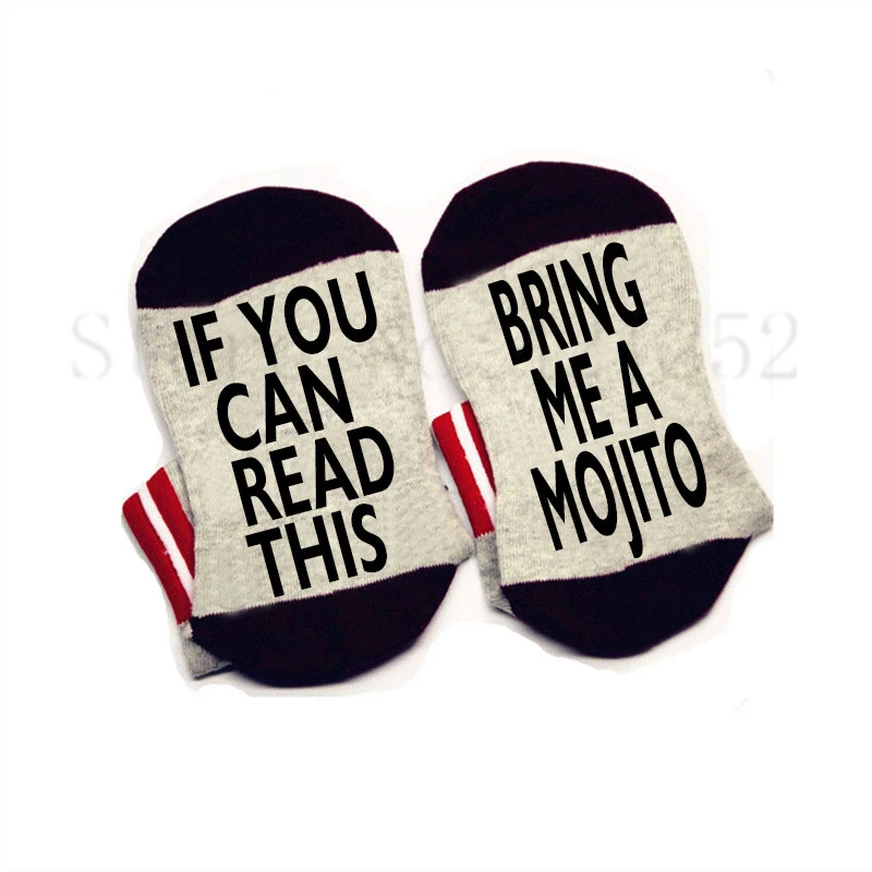 Носки If you can read this bring me a MOJITO хлопковые эластичные удобные носки унисекс новинка