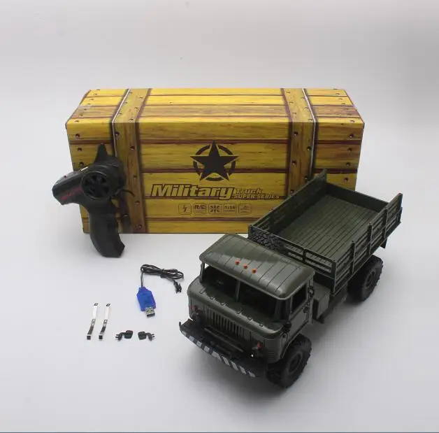 1:16 RC альпинистский военный грузовик Мини 2,4G 4WD внедорожные RC грузовики внедорожные гоночные автомобили RTR светодиодный фары подарок для мальчиков