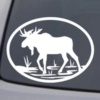 moose vinyl decal sticker car window wall bumper oval love alaskan bull animal