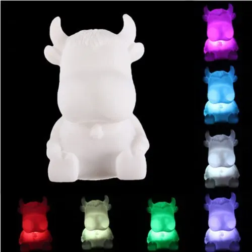 

Cow Shape 7 Color Changing LED Lamp Animal Night Light Nightlight Home Decor