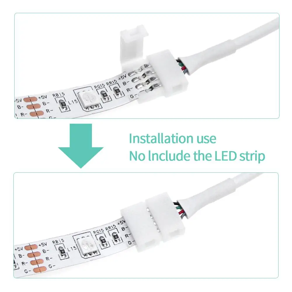 RGB Светодиодная лента разъем 4pin 10 мм Бесплатная Сварка Разъем 5 шт./лот для SMD 3528 5050