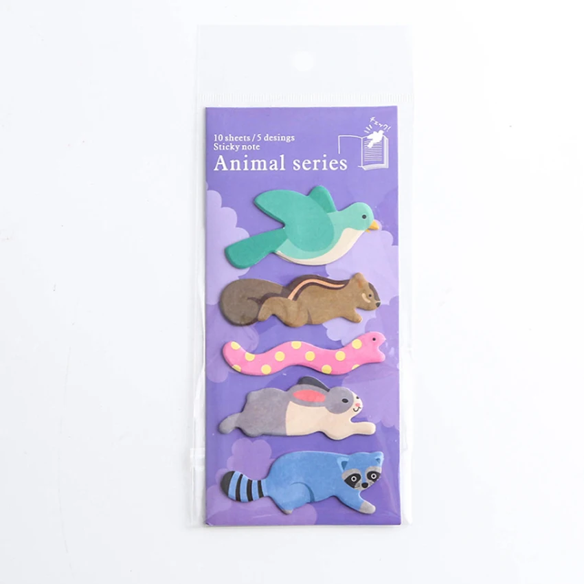 squirrel 1 упак./лот милые животные Липкие заметки блокнот каваи Скрапбукинг милый стикер Липкие заметки офисные школьные принадлежности - Color: squirrel