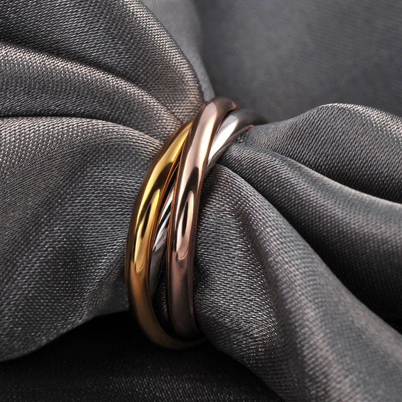 Italina R.A 2014 новое поступление покрытие из настоящего золота 18К 3 цвета набор колец