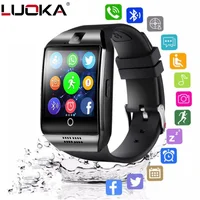 Умные часы LUOKA Q18 с камерой, Facebook, Whatsapp, Twitter, синхронизацией, SMS, Смарт-часы с поддержкой SIM, TF-карты для IOS, Android