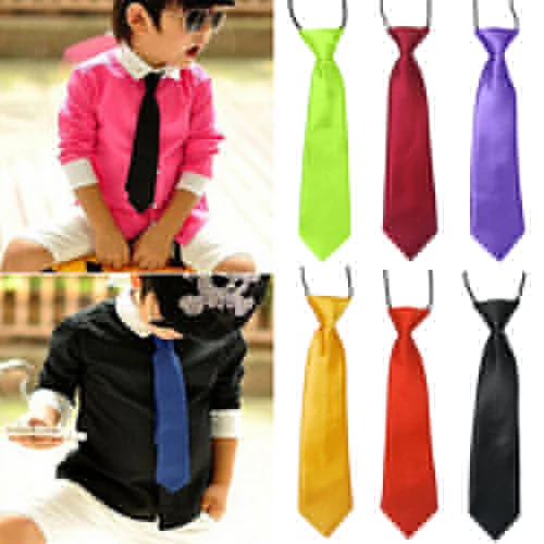 Галстук эластичный однотонный для мальчиков и девочек|tie neckties|elastic tieselastic necktie |