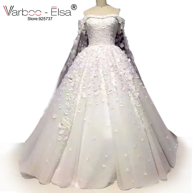 Романтическое ТРАПЕЦИЕВИДНОЕ свадебное платье с вырезом лодочкой и цветами