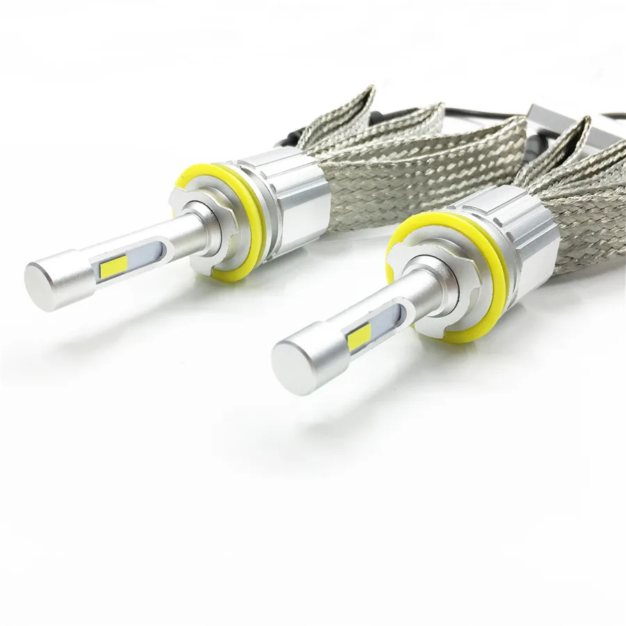Авто-Стайлинг H11 H8 H9 светодиодный фар автомобиля 96 W 11520LM Headbulbs комплект трансформирующихся ламп Авто Передняя лампочка для фар Все в одном