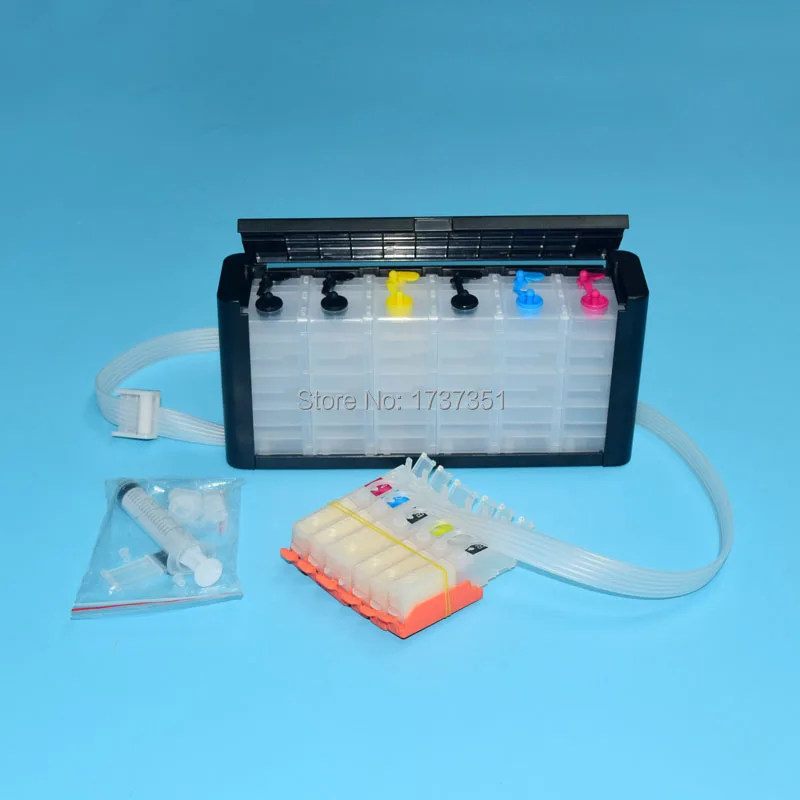 6 color PGI-170 CLI-171 Bulk ink system with ARC chip show level for canon PIXMA mg7710 printer pgi 170 cli 171 | Компьютеры и офис