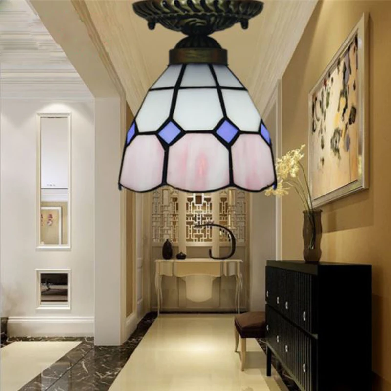 LED Tiffanylampe средиземноморская Тиффани лампа-Русалка AC 110/220V E27 оболочка лампа для