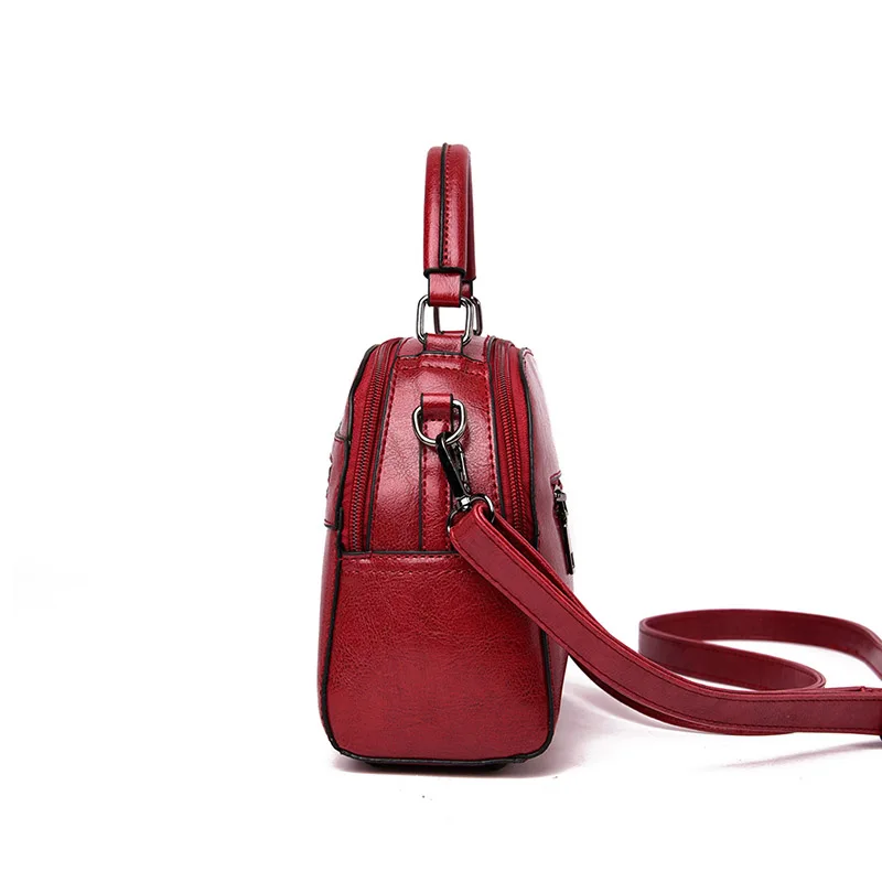 Женская сумка через плечо в стиле ретро бордовая маленькая круглая FTB036 2019|Сумки с