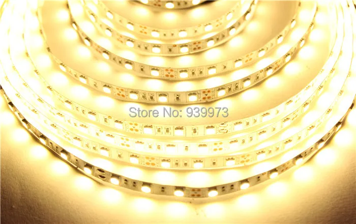 Гибкая светодиодная лента 5050 SMD 12 В 60 светодиодов/м 5 м 300 светодиодов белый теплый