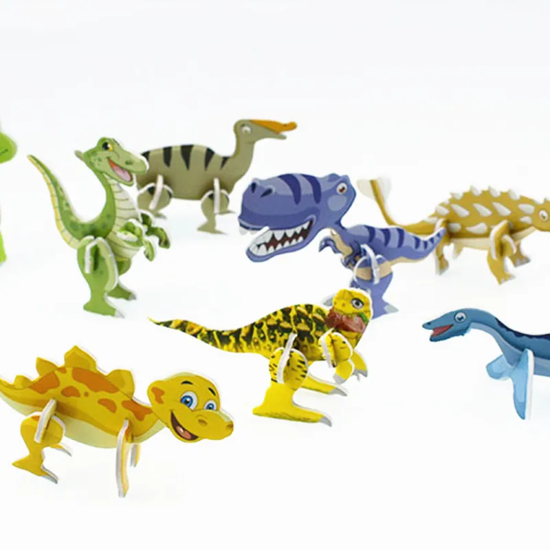 1Pcs 3D Lovely Dinosaur Blocks DIY Building Single Bricks Parts Accessory Construct Magnet Model Educational Toys Mercury | Игрушки и