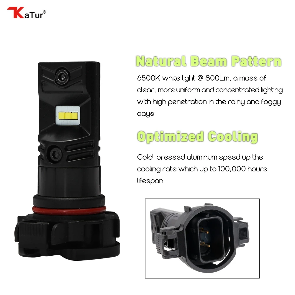 Katur H16/5202 PSX24W светодиодные лампы для автомобилей вождения противотуманные фары CSP