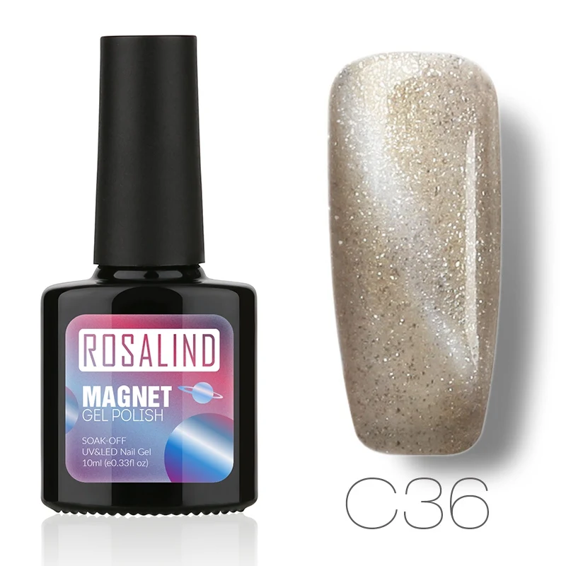 C36 ROSALIND гель 1S P+ черная бутылка 10 мл кошачий глаз магнит C31-60 гель лак для ногтей УФ светодиодный Полупостоянный гель лак - Цвет: C36